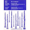 Wolfgang Amadeus Mozart KONZERT KV 622. AUSGABE FUR BASSETT-KLARINETTE IN A UND KLARINETTE IN A
