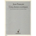 Jean Françaix CINQ DANSES EXOTIQUES POUR SAXOPHONE ALTO EN MI BEMOL ET PIANO [antykwariat]