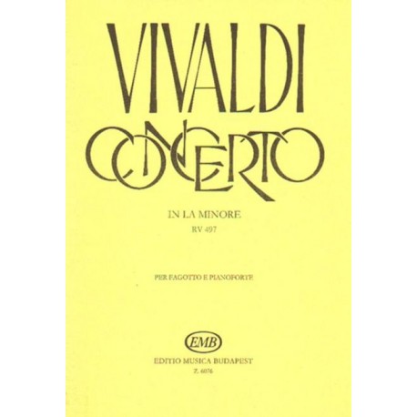 Antonio Vivaldi CONCERTO IN LA MINORE RV 497 PER FAGOTTO E PIANOFORTE [antykwariat]