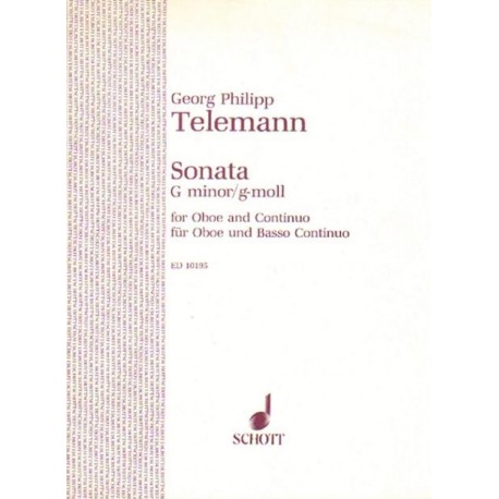 Georg Philipp Telemann SONATA G MINOR FOR OBOE AND CONTINUO [antykwariat]