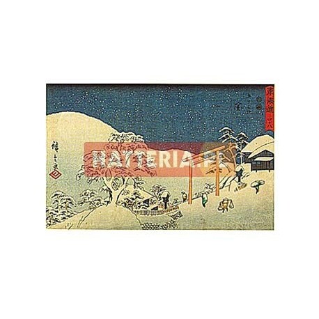 Utagawa Hiroshige ŚNIEG W SEKI [pocztówka]