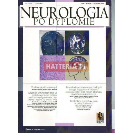 NEUROLOGIA PO DYPLOMIE. TOM 3 NR 6. LISTOPAD 2008 [antykwariat]