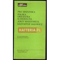PRO SINFONIKA. POLSKA ORKIESTRA KAMERALNA. JERZY MAKSYMIUK, KRZYSZTOF JAKOWICZ [antykwariat]