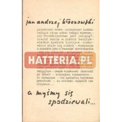Jan Andrzej Kłoczowski A MYŚMY SIĘ SPODZIEWALI [antykwariat]