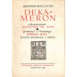 Giovanni Boccaccio DEKAMERON. DZIEŃ PIERWSZY I DRUGI [antykwariat]