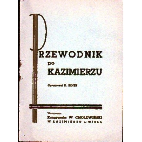 PRZEWODNIK PO KAZIMIERZU [antykwariat]