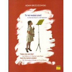 ABC NA KLARNET B LUB C. PODRĘCZNIK DO NAUKI GRY NA KLARNECIE DLA NAJMŁODSZYCH. KOMPLET Adam Brzozowski