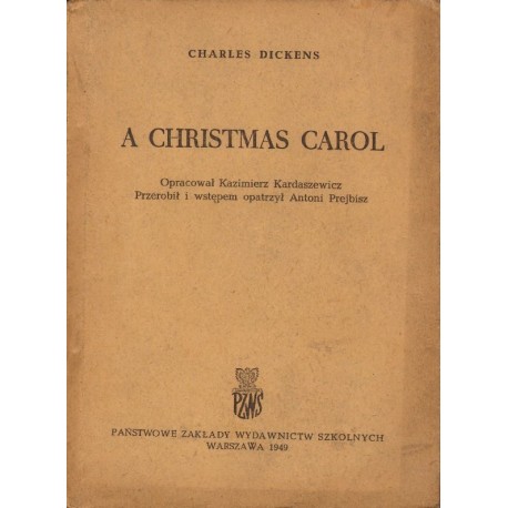 Charles Dickens A CHRISTMAS CAROL [antykwariat]