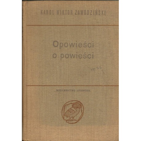 OPOWIEŚCI O OPOWIEŚCI Karol Wiktor Zawodziński [antykwariat]