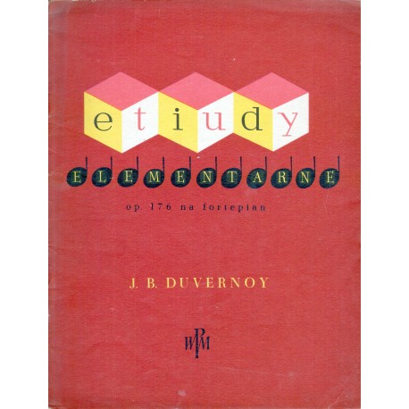 ETIUDY ELEMENTARNE OP. 176 NA FORTEPIAN Jean B. Duvernoy [antykwariat]