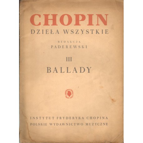 Fryderyk Chopin: BALLADY NA FORTEPIAN