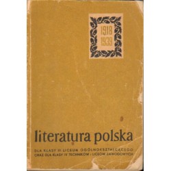 LITERATURA POLSKA LAT 1918-1939 Ryszard Matuszewski [antykwariat]