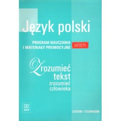 JĘZYK POLSKI: PROGRAM NAUCZANIA I MATERIAŁY PROMOCYJNE DLA LICEUM I TECHNIKUM [antykwariat]