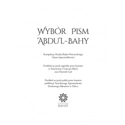WYBÓR PISM ABDU'L-BAHY