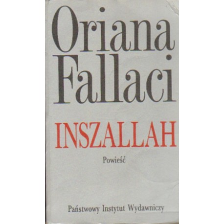 INSZALLAH Oriana Fallaci [antykwariat]