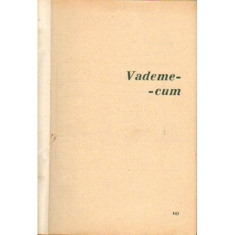 VADEMECUM [antykwariat]