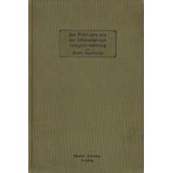 DAS WICHTIGSTE AUS DER DIFFERENTIAL-UND INTEGRALRECHTUNG von Robert  Geigenmuller [antykwariat]