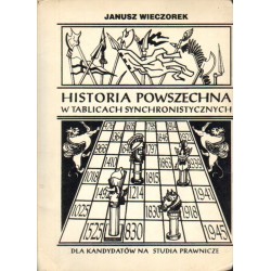 HISTORIA POWSZECHNA W TABLICACH SYNCHRONISTYCZNYCH Janusz Wieczorek [antykwariat]