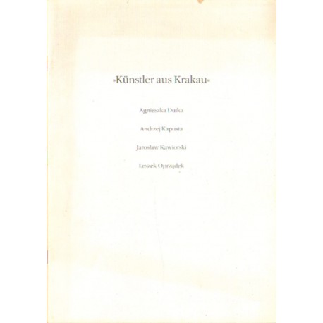 KATALOG WYSTAWY KUNSTLER AUS KRAKAU