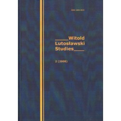 WITOLD LUTOSŁAWSKI STUDIES 2 (2008) [antykwariat]