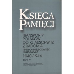 KSIĘGA PAMIĘCI. TOMY 1-5. TRANSPORTY POLAKÓW DO KL AUSCHWITZ Z RADOMIA I INNYCH MIEJSCOWOŚCI KIELECCZYZNY 1940-1944
