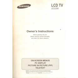 SAMSUNG LCD TV LE22S8 INSTRUKCJA OBSŁUGI