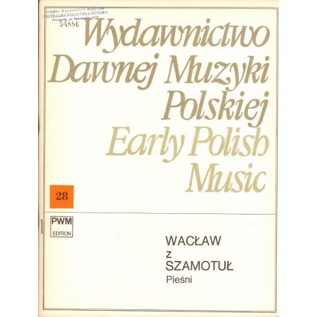 WACŁAW Z SZAMOTUŁ - PIEŚNI