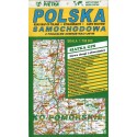 POLSKA SAMOCHODOWA Z PODZIAŁEM ADMINISTRACYJNYM 1:700 000