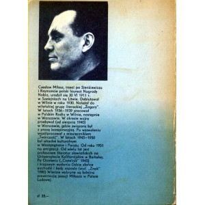 WIERSZE WYBRANE Czesław Miłosz