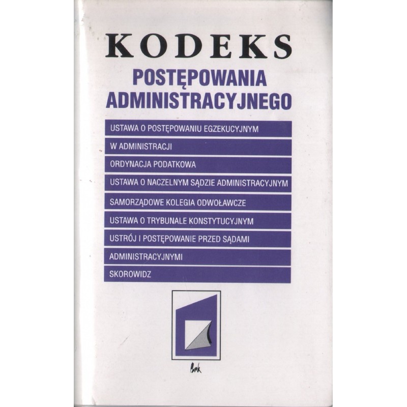KODEKS POSTĘPOWANIA ADMINISTRACYJNEGO