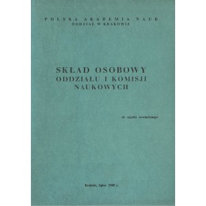 SKŁAD OSOBOWY ODDZIAŁU I KOMISJI NAUKOWYCH