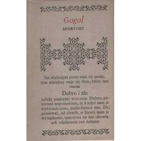 AFORYZMY Mikołaj Gogol