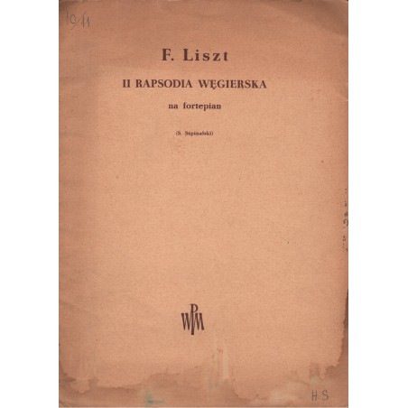 II RAPSODIA WĘGIERSKA NA FORTEPIAN Franz Liszt