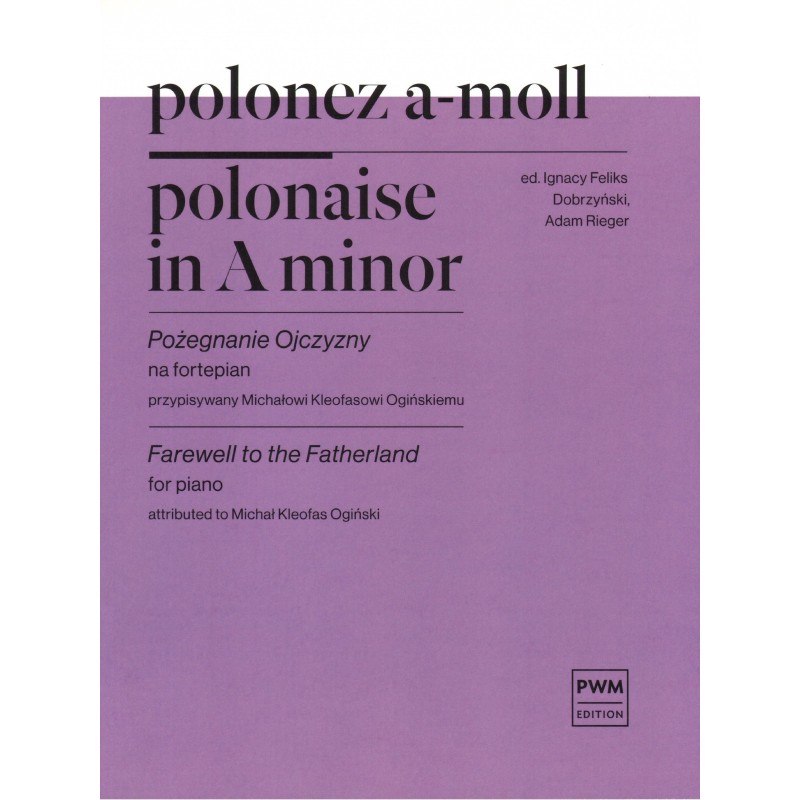 POŻEGNANIE OJCZYZNY NA FORTEPIAN. POLONEZ A-MOLL