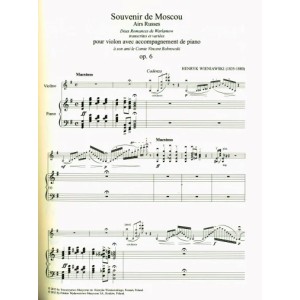 Okładka wydania nutowego Souvenir de Moscou op. 6 na skrzypce i fortepian autorstwa Henryka Wieniawskiego