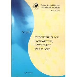 STUDENCKIE PRACE EKONOMICZNE, INŻYNIERSKIE I PRAWNICZE. NR 2 (2012)