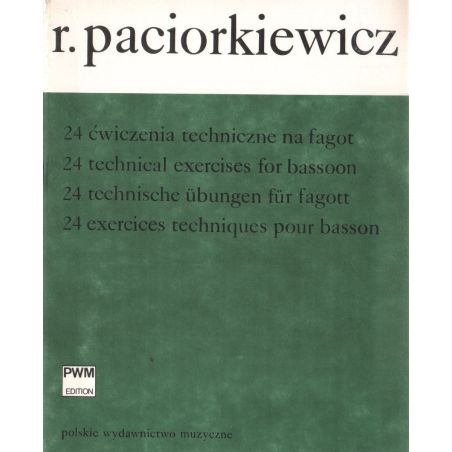 24 ĆWICZENIA TECHNICZNE NA FAGOT SOLO Ryszard Paciorkiewicz