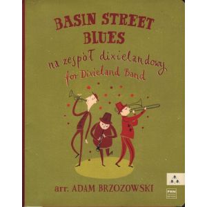 Okładka nut "Basin Street Blues" na zespół dixielandowy, opracowanie Adam Brzozowski, wydawnictwo PWM.