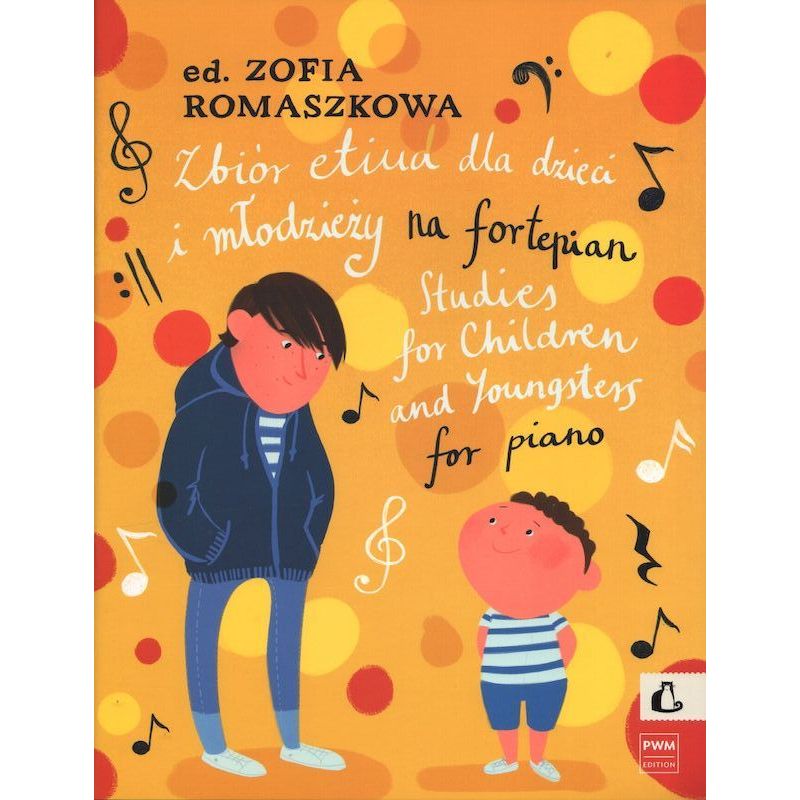 Okładka nut "Zbiór etiud dla dzieci i młodzieży na fortepian" w opracowaniu Zofii Romaszkowej, wydawnictwo PWM w Hatteria.pl