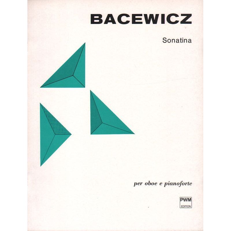 Okładka nut Grażyny Bacewicz „Sonatina na obój i fortepian”, oficjalne wydanie Polskiego Wydawnictwa Muzycznego (PWM),1998 r.
