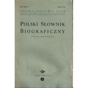 Polski Słownik Biograficzny: Tom XXXV/1 – Zeszyt 144 | Hatteria.pl