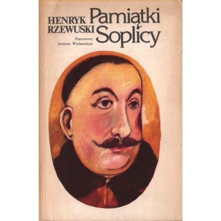 Okładka książki Henryka Rzewuskiego „Pamiątki Soplicy”, klasyczne wydanie z portretem sarmaty.