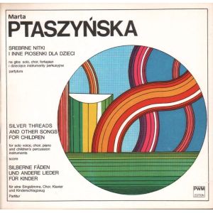 Okładka nut Marty Ptaszyńskiej „Srebrne nitki i inne piosenki dla dzieci”, seria dziecięca Słoń.