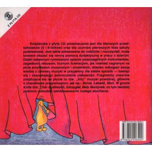 Druga strona okładki książki Joanny Wiśnios pt. „Bajka o instrumentach muzycznych”.