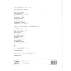 Okładka nut „Najłatwiejszy Chopin na fortepian” z serii wydawniczej PWM, z motywem graficznym nawiązującym do kompozytora.